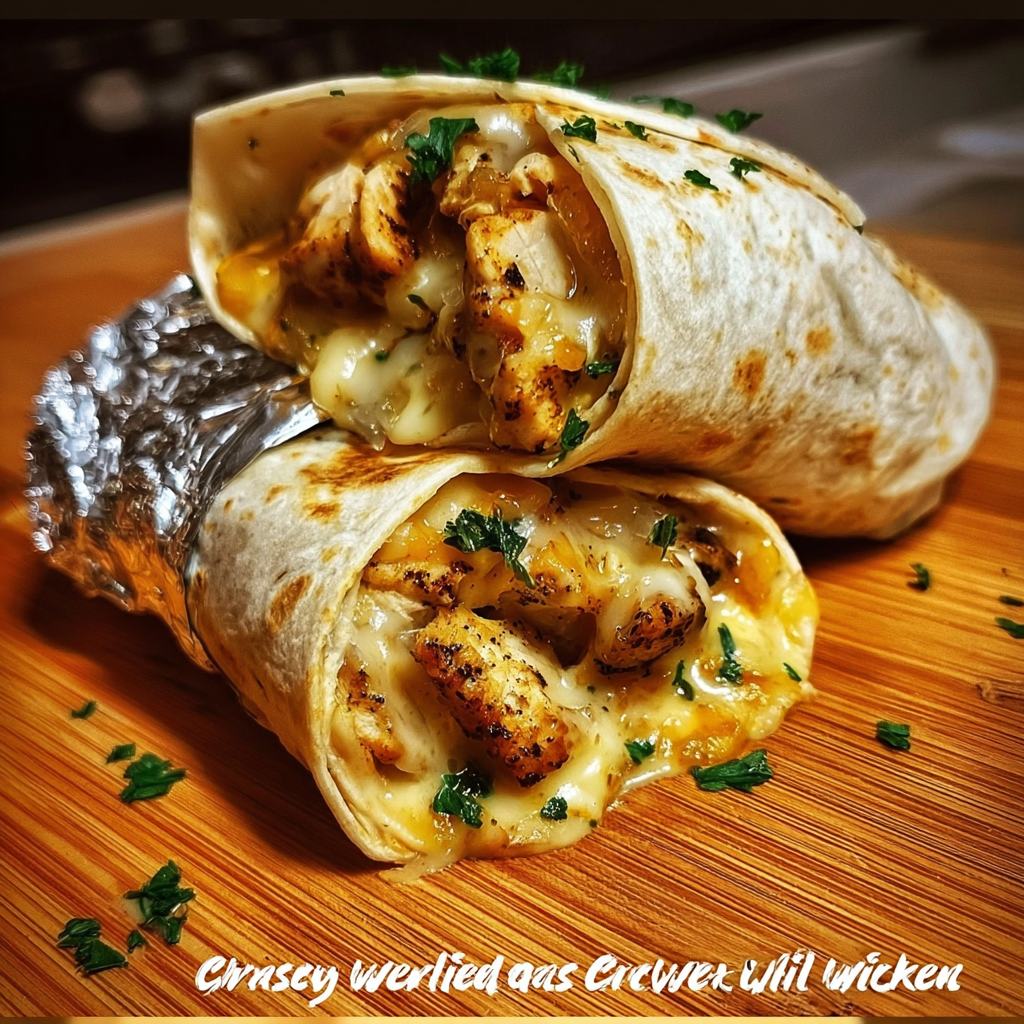 Cheesy Garlic Chicken Wraps 3