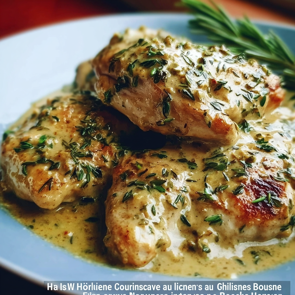 Chicken in Boursin Sauce with Garlic and Fine Herbs 3 Chicken in Boursin Sauce 1