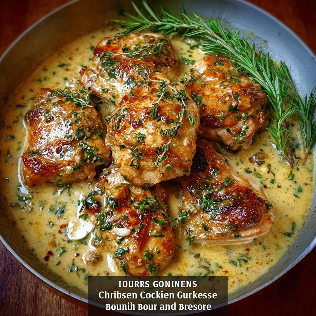Chicken in Boursin Sauce with Garlic and Fine Herbs