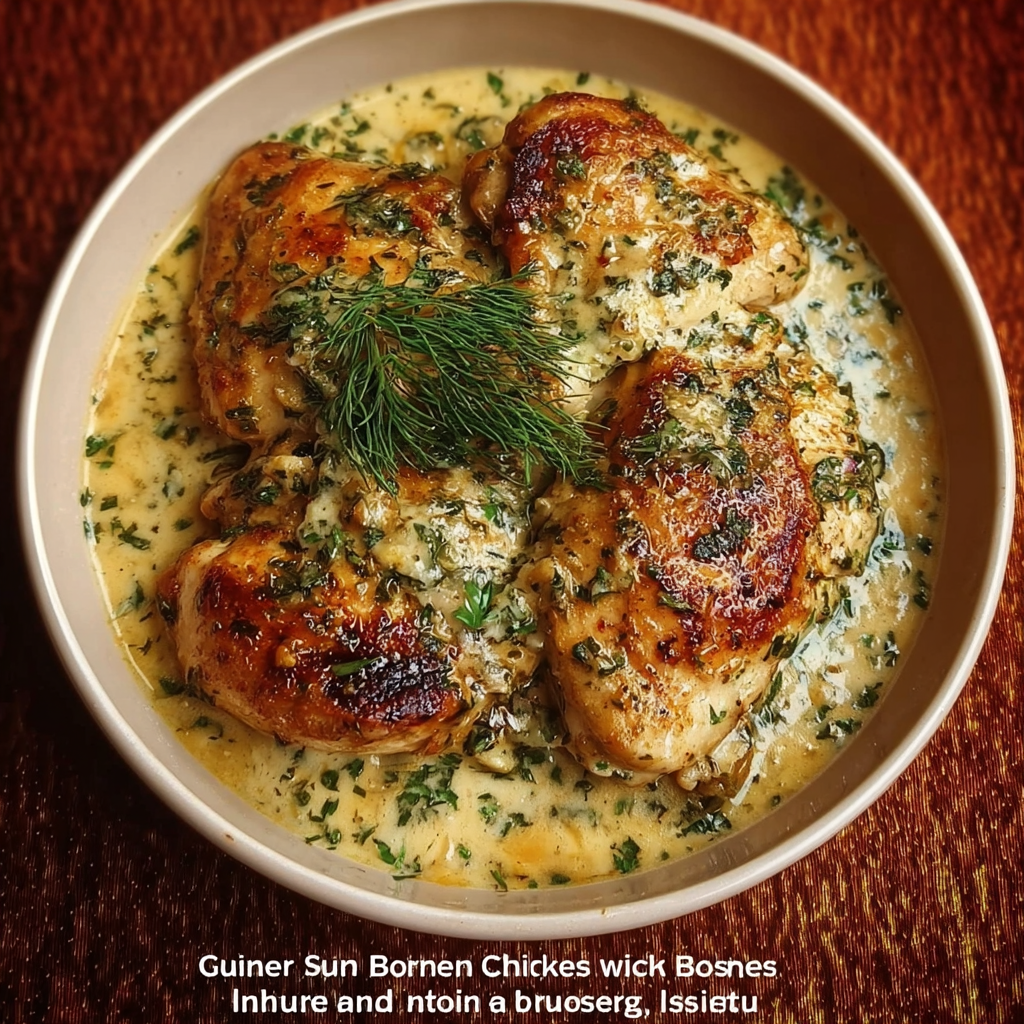 Chicken in Boursin Sauce with Garlic and Fine Herbs 4 Chicken in Boursin Sauce 3