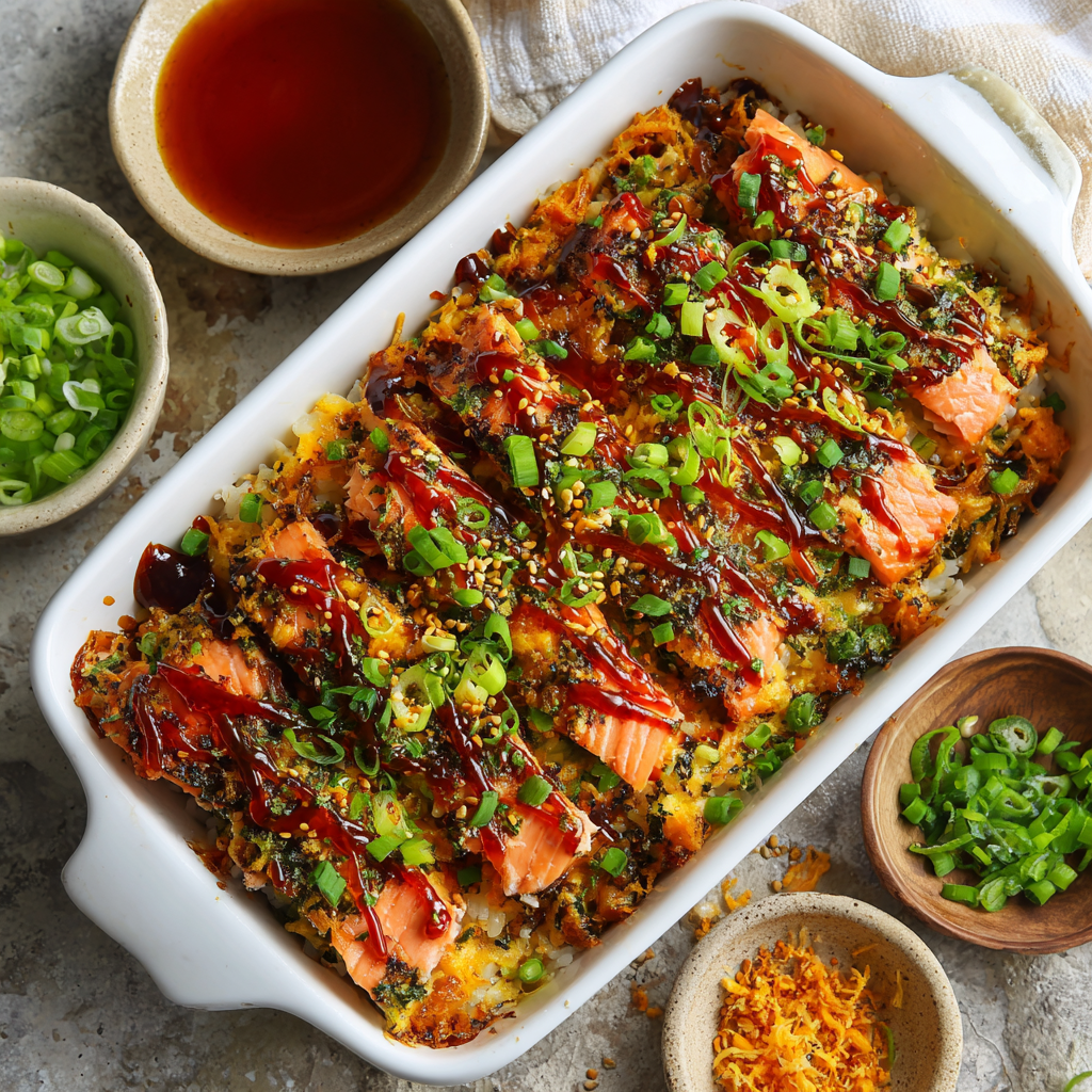 Spicy Salmon Sushi Bake – Irresistibly Delicious Recipe