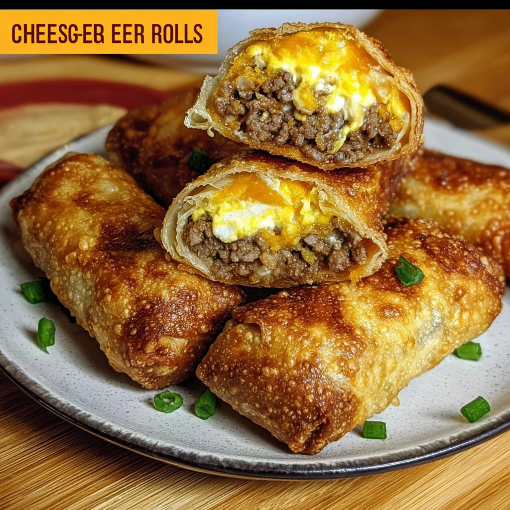 Cheeseburger Egg Rolls 8 cheeseburger egg rolls