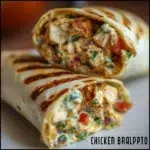 Chipotle Ranch Grilled Chicken Burrito with fresh ingredients and ranch sauce