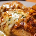 Texas Roadhouse Smothered Chicken topped with melting jack cheese
