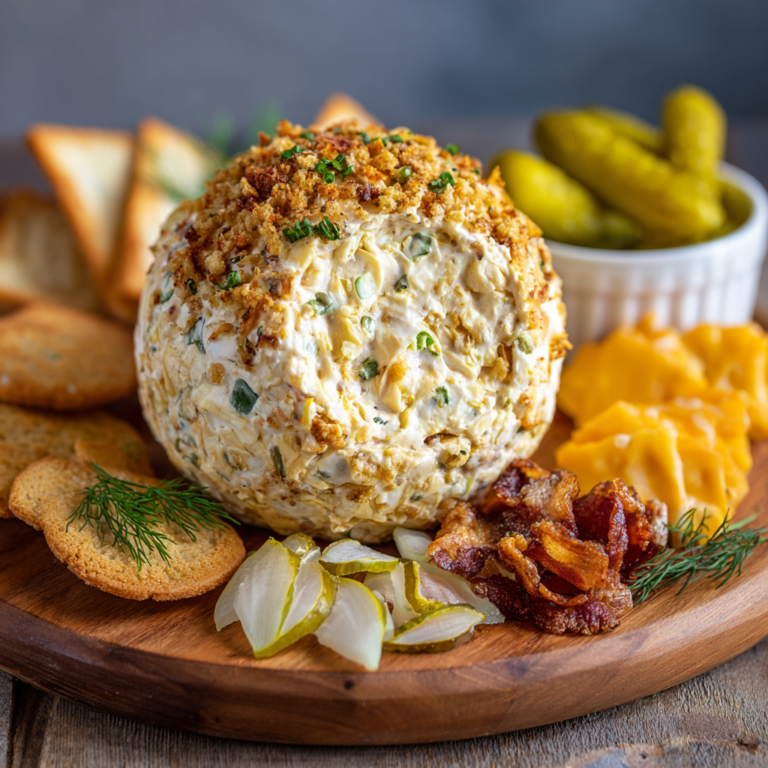 The Dill Pickle Cheese Ball Delight
