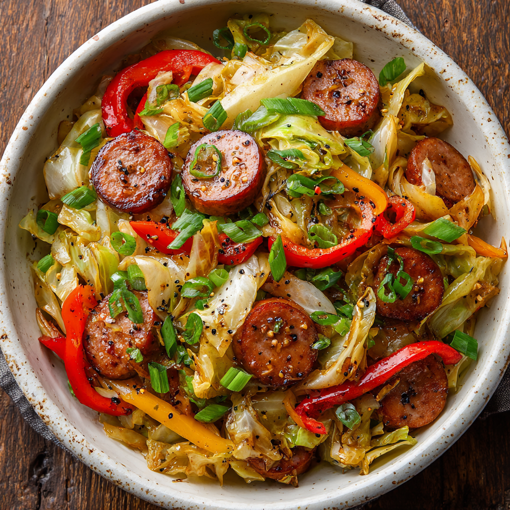 Sausage and Cabbage Stir Fry — Easy Weeknight Comfort 9 Sausage and Cabbage Stir Fry — Easy Weeknight Comfort 1