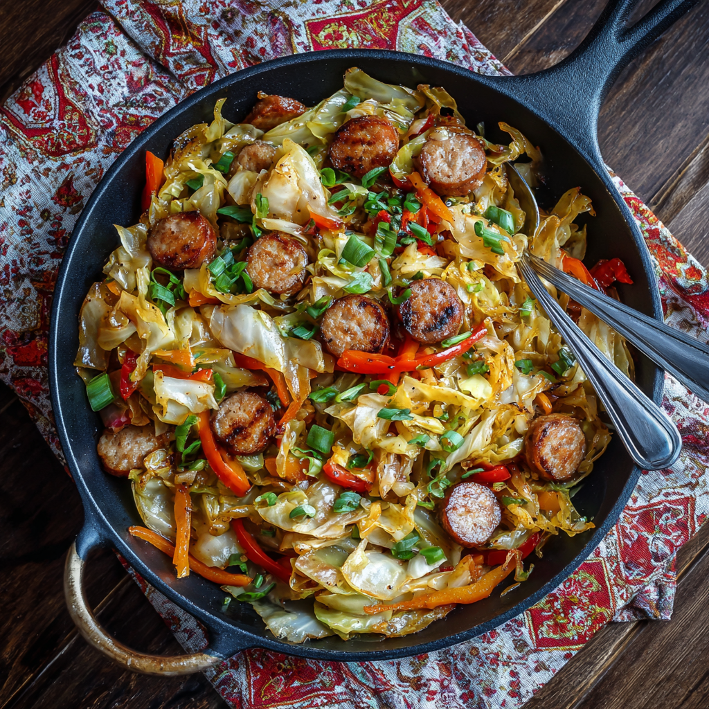 Sausage and Cabbage Stir Fry — Easy Weeknight Comfort 11 Sausage and Cabbage Stir Fry — Easy Weeknight Comfort 2