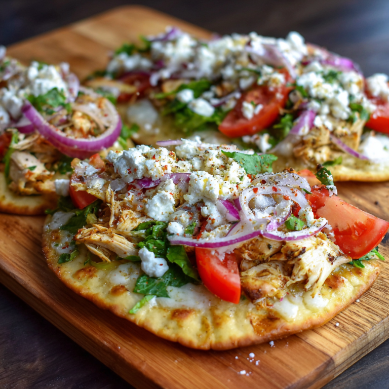 Greek Chicken Flatbread — Fast, Fresh Homemade Meal