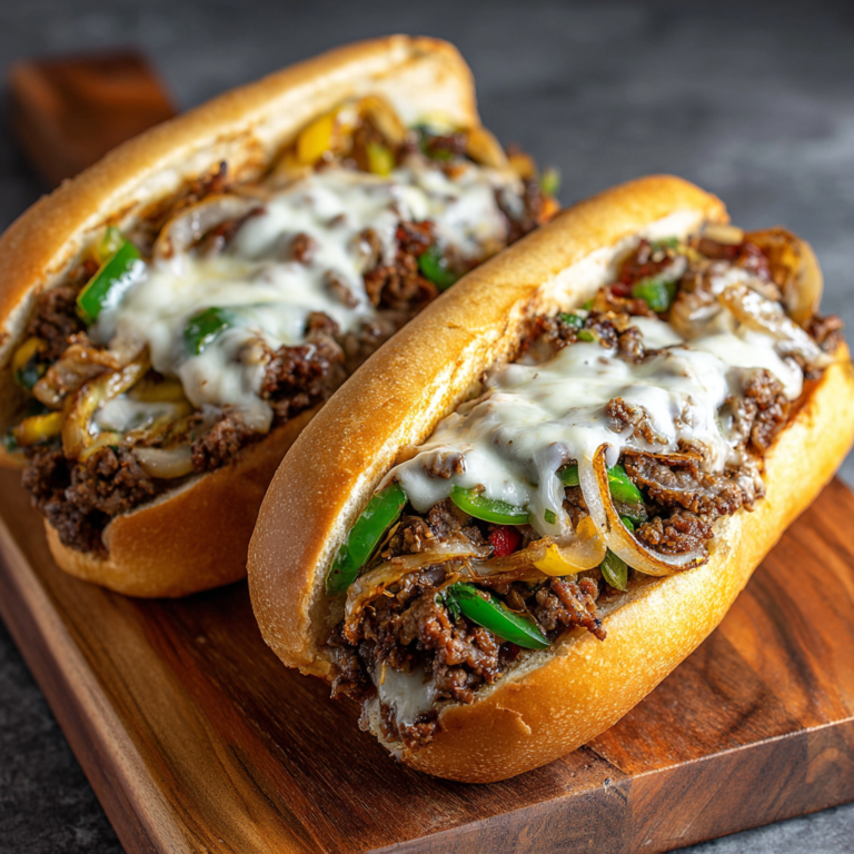Ground Beef Philly Cheesesteaks