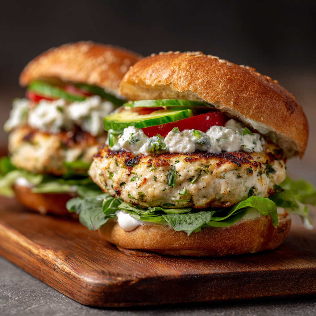 Healthy Greek Chicken Burgers Recipe