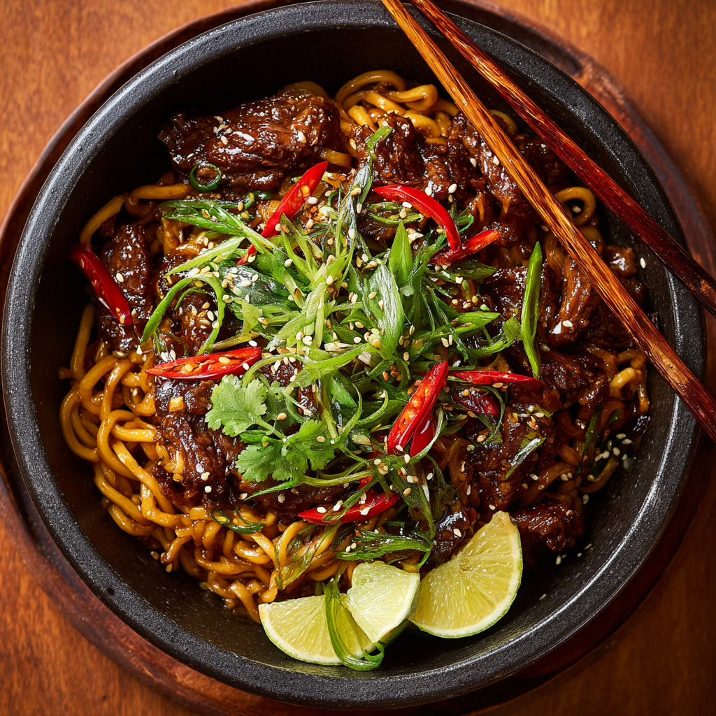 Sticky Beef Noodles — Quick, Sticky, and Delicious