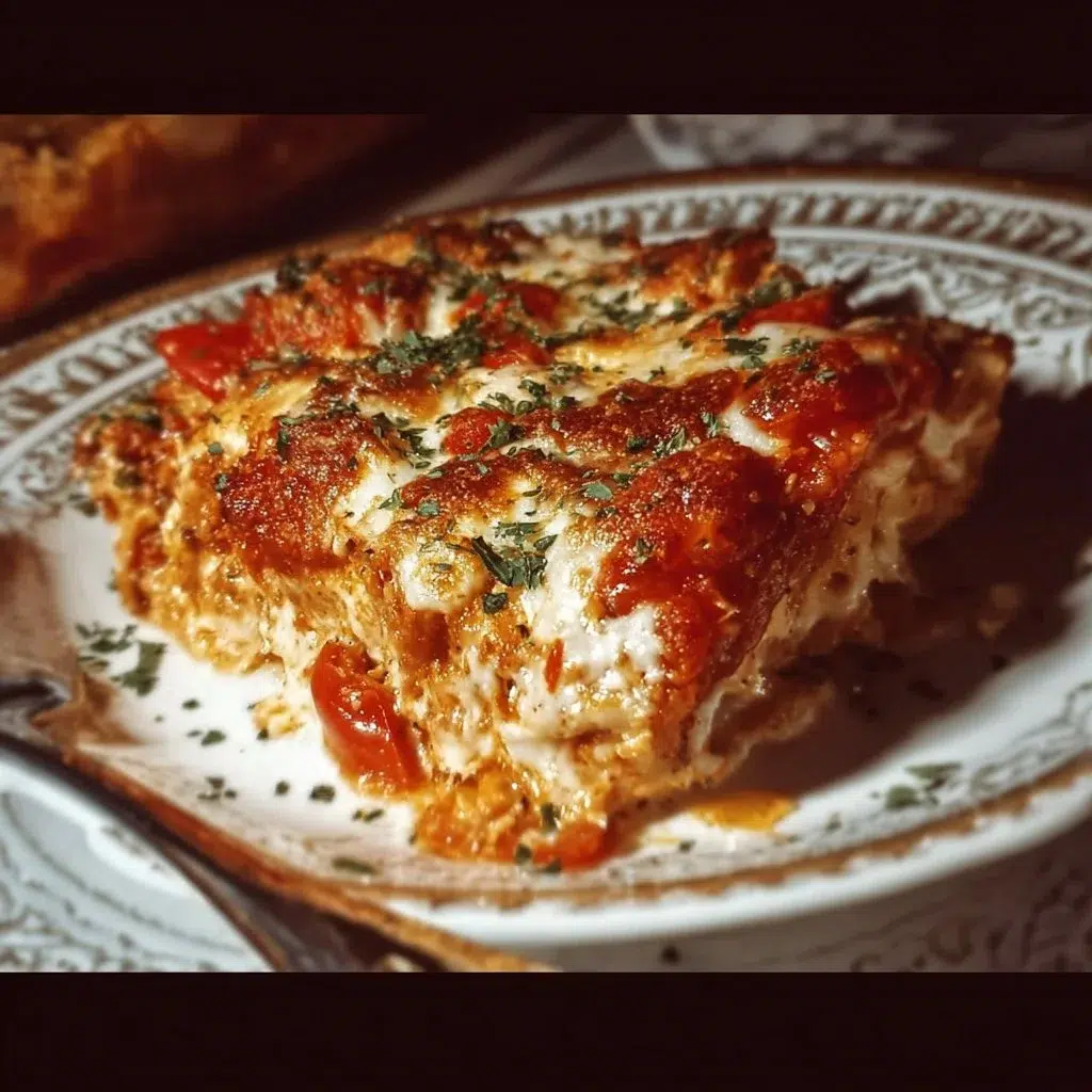 Chicken Parmesan Casserole — Easy, Cheesy Comfort Bake 8 Delicious Chicken Parmesan Casserole with layers of chicken and melted cheese