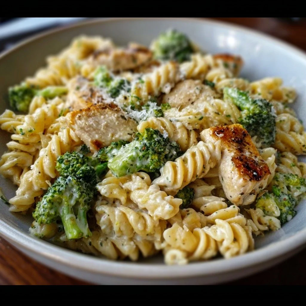 Creamy Rotisserie Chicken Broccoli Pasta — Easy Comfort Dinner 8 Creamy rotisserie chicken broccoli pasta dish with vibrant veggies