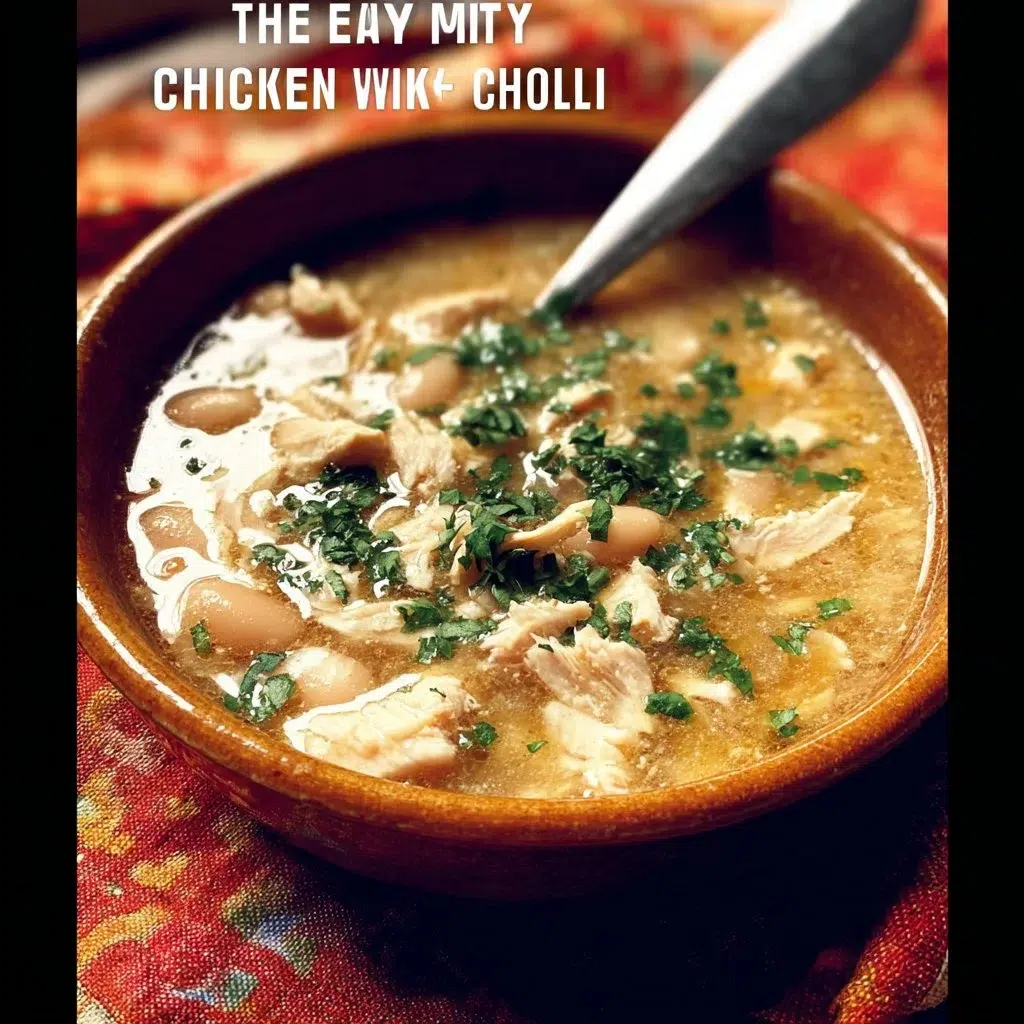 White Chicken Chili — Classic Comfort in One Pot 8 Serving bowl of creamy White Chicken Chili topped with cilantro and avocado.