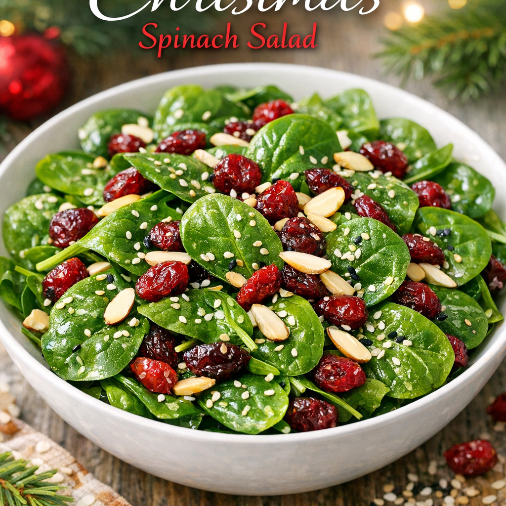 Christmas Cranberry Spinach Salad — Festive & Easy Holiday Salad 11