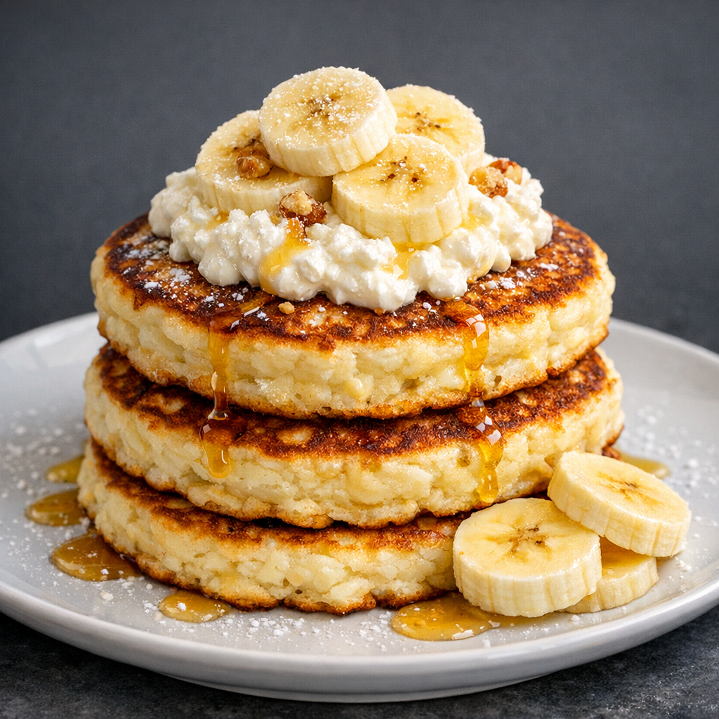 Fluffy Banana Cottage Cheese Pancakes — Soft, Protein-Packed Stacks 11