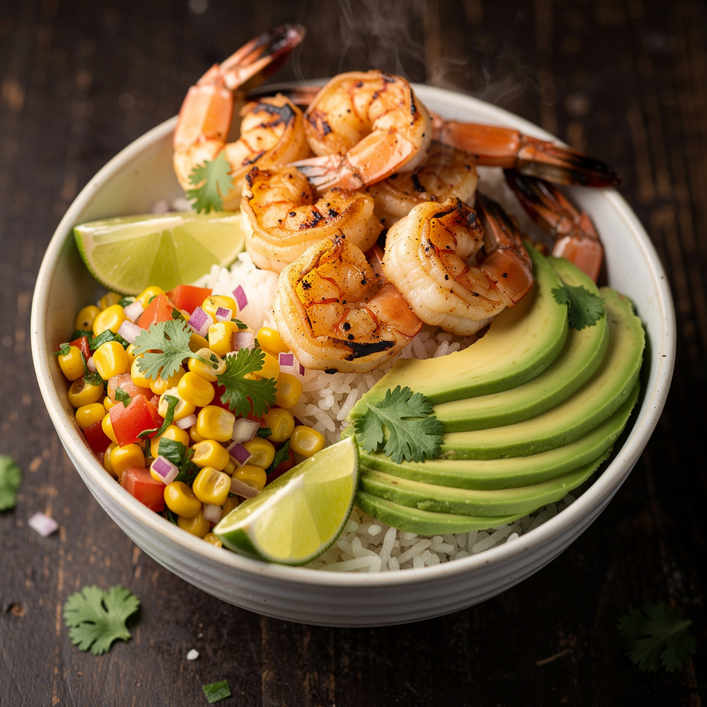 Grilled Shrimp Bowl with Avocado and Corn Salsa — Fresh & Easy 9 ZEufbOpGRLJ3DNFcnDR N tK5L0kFh