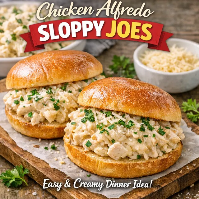 Chicken Alfredo Sloppy Joes Recipe — creamy, quick, and comforting. Try this easy family favorite. 9 afec7 OUvv6ZAsXSDMizE FbtlVvCB