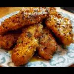 Air Fryer Honey Butter Garlic Chicken Tenders garnished and ready to serve