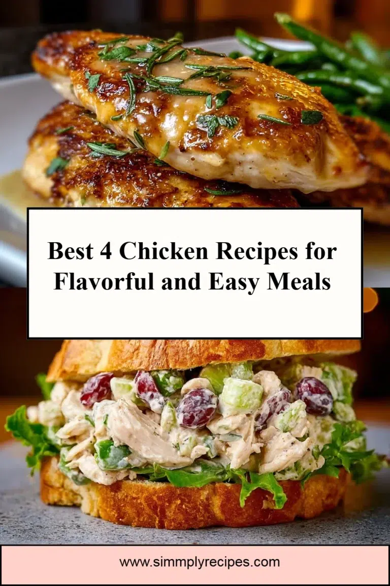 Best 4 Chicken Recipes for Flavorful and Easy Meals