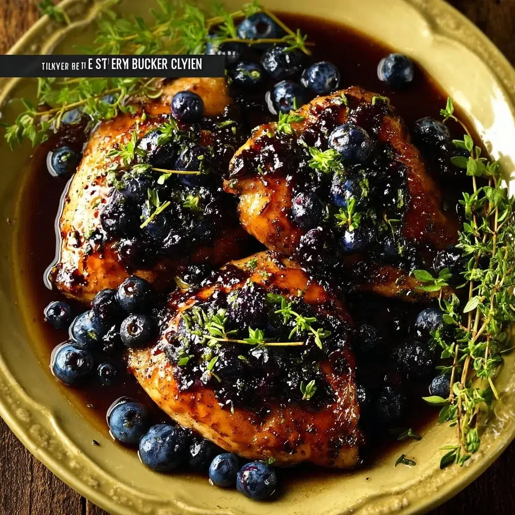 Best-Ever Blueberry Thyme Chicken Recipe: A Must-Try Delight 8 Delicious blueberry thyme chicken dish garnished with fresh herbs and served on a plate.