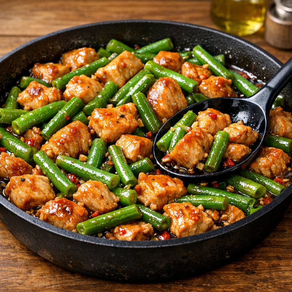 Quick Chicken Breast and Green Beans — Fast Healthy Dinner 9