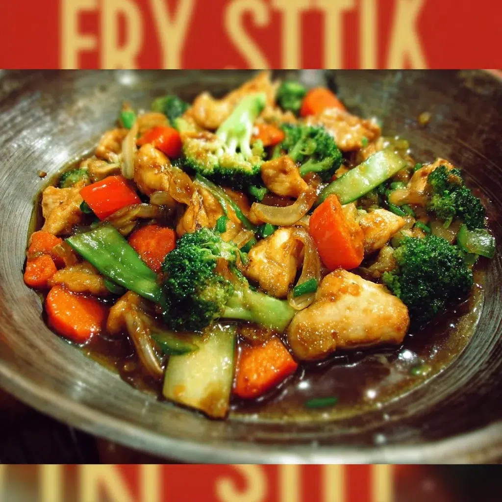 Chicken Stir Fry: A Quick and Delicious Recipe 8 Colorful chicken stir fry with vegetables in a wok