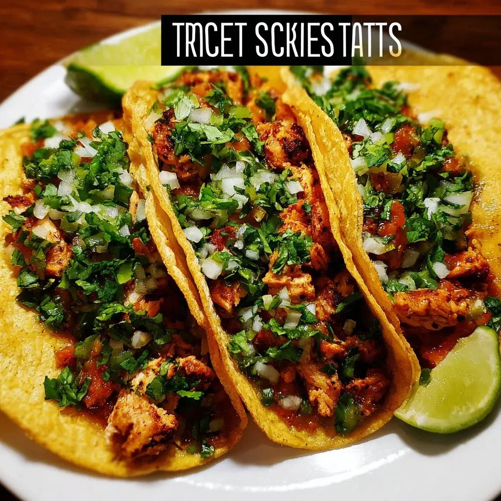 Chicken Street Tacos Recipe: Easy and Delicious Street Food at Home 8 Plate of flavorful chicken street tacos with fresh toppings
