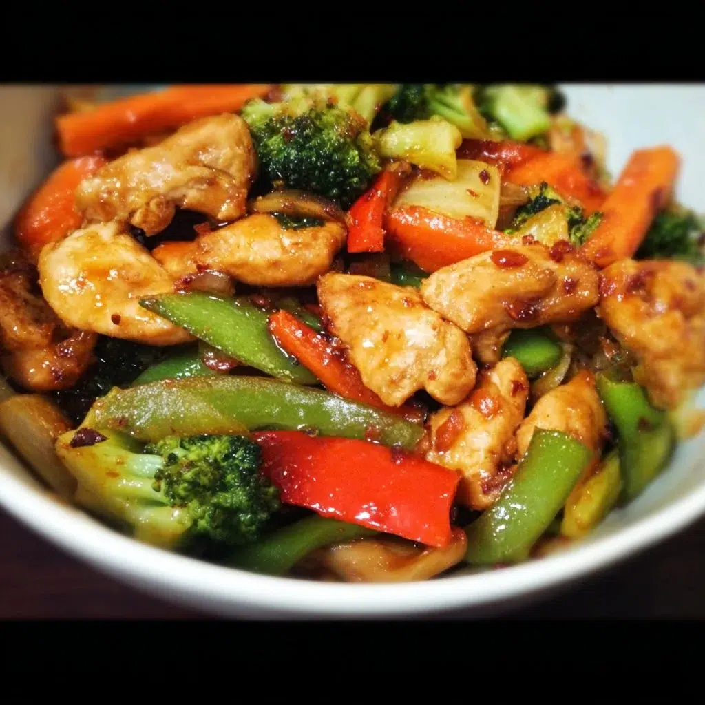 Chicken with Mixed Vegetable Stir Fry: Easy 30-Minute Recipe 8 Delicious chicken stir fry with colorful mixed vegetables served in a bowl