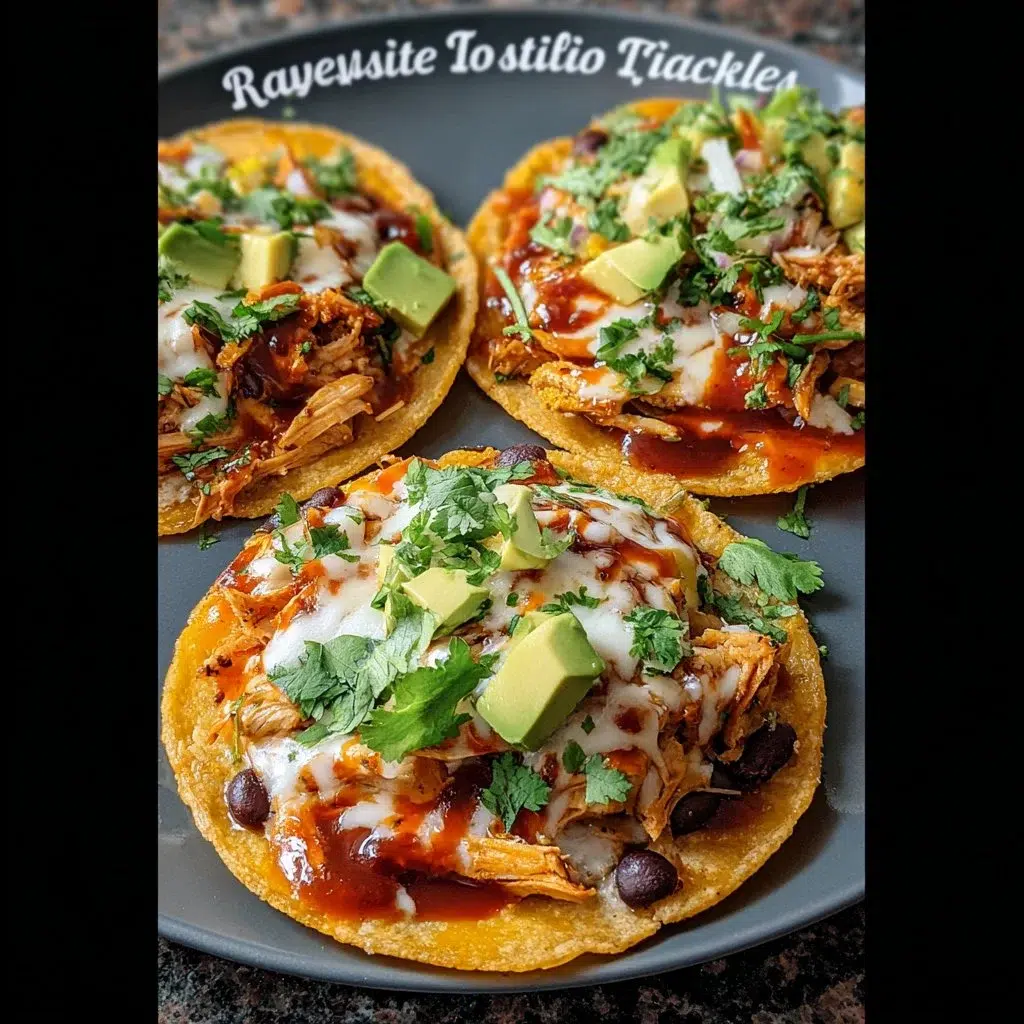 Crispy Rotisserie Chicken Tostadas Recipe | Easy and Delicious Meal 8 Crispy rotisserie chicken tostadas topped with fresh ingredients