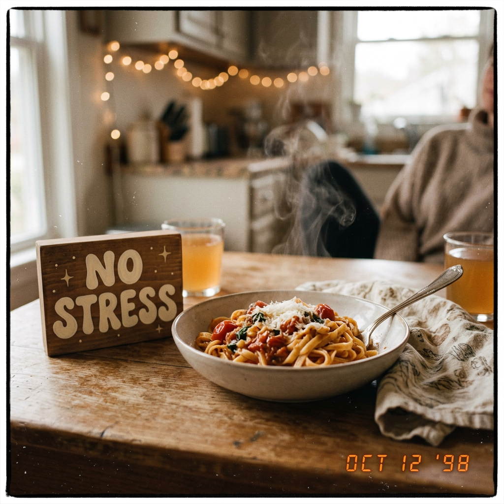 No stress — A quick, comforting one-pan meal you can make any night. Ready in under 30 minutes. 12 dvR5 MPS85noA5T5ihE OTMRPCUF