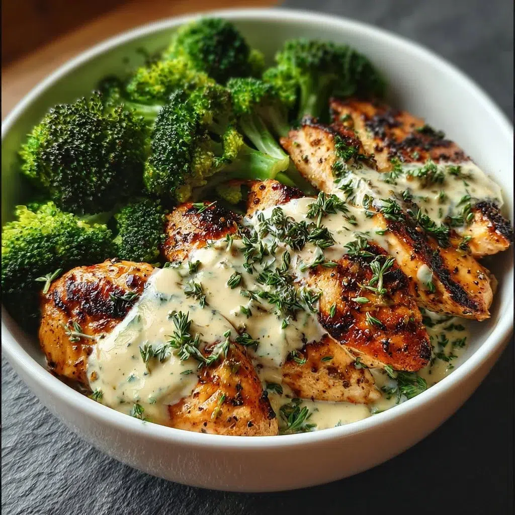 Grilled Chicken & Broccoli Bowls with Creamy Garlic Sauce - Easy Recipe 8 Grilled chicken and broccoli bowls with creamy garlic sauce