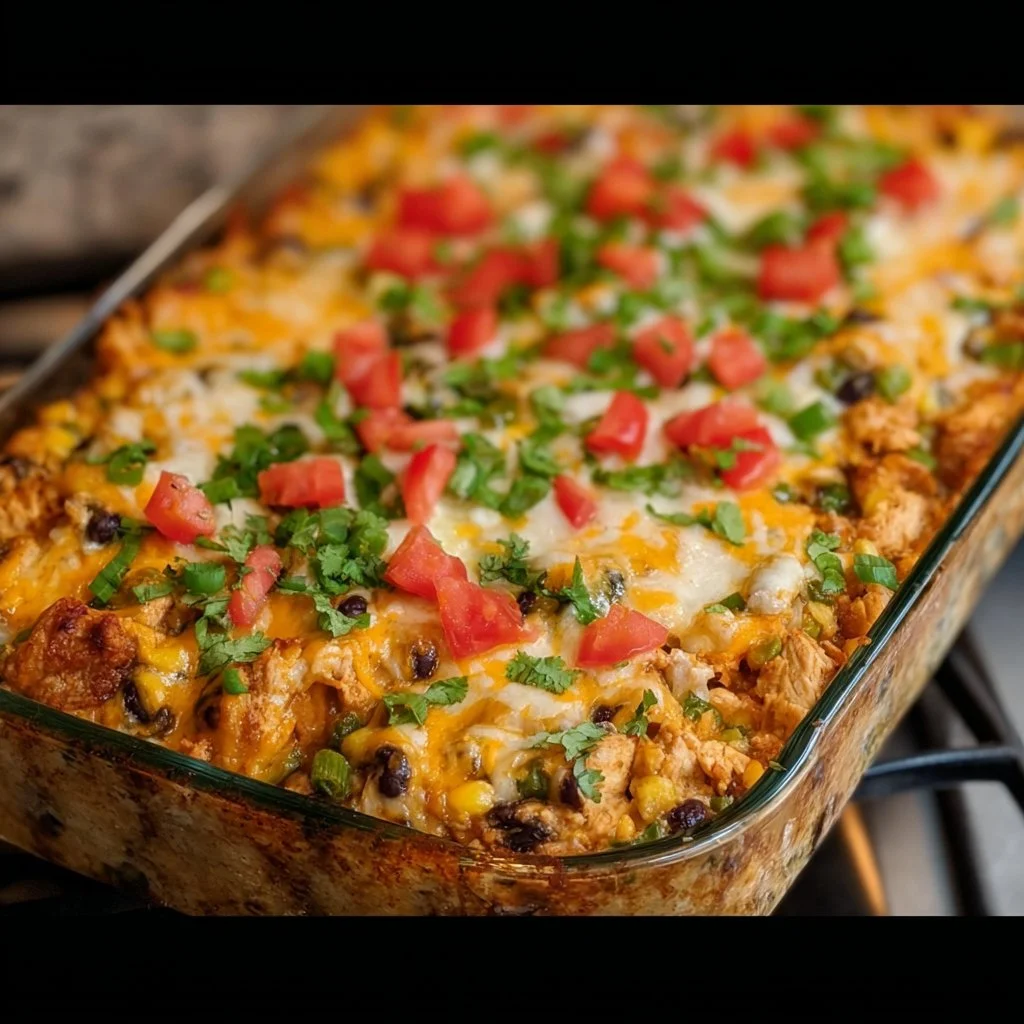 Healthy Chicken Burrito Casserole Recipe - Easy and Delicious 8 Healthy chicken burrito casserole loaded with nutritious ingredients.