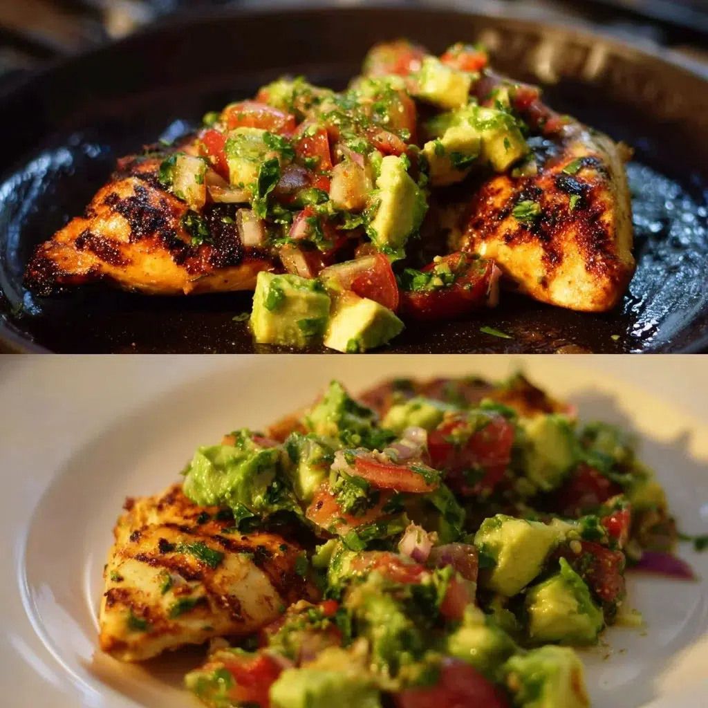 Healthy Cilantro Lime Grilled Chicken with Avocado Salsa - A Fresh Delight 8 Healthy cilantro lime grilled chicken served with avocado salsa