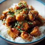 Delicious Honey Garlic Chicken dish served with vegetables