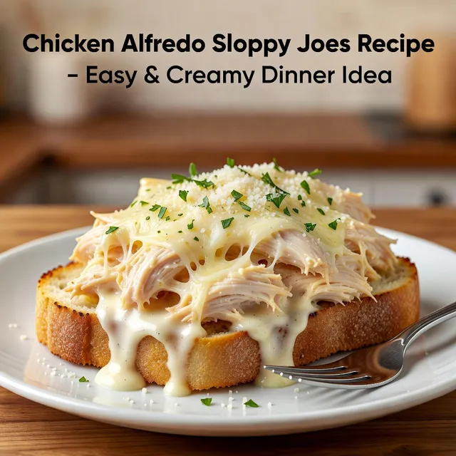 Chicken Alfredo Sloppy Joes Recipe — creamy, quick, and comforting. Try this easy family favorite. 11 lEGNX34mRrO4pZ2zb6kos M6wCnP0d