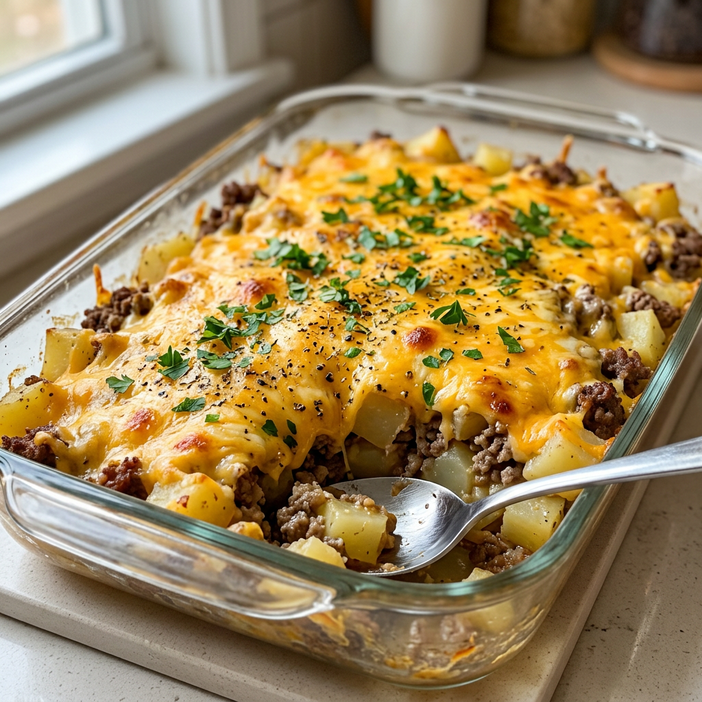 Cheesy Hamburger Potato Casserole — Comforting Family Dinner 11 vPGETHQhxtS46BAQyDGH t3wKy4bZ