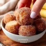 Delicious 2-ingredient banana donut holes served on a plate