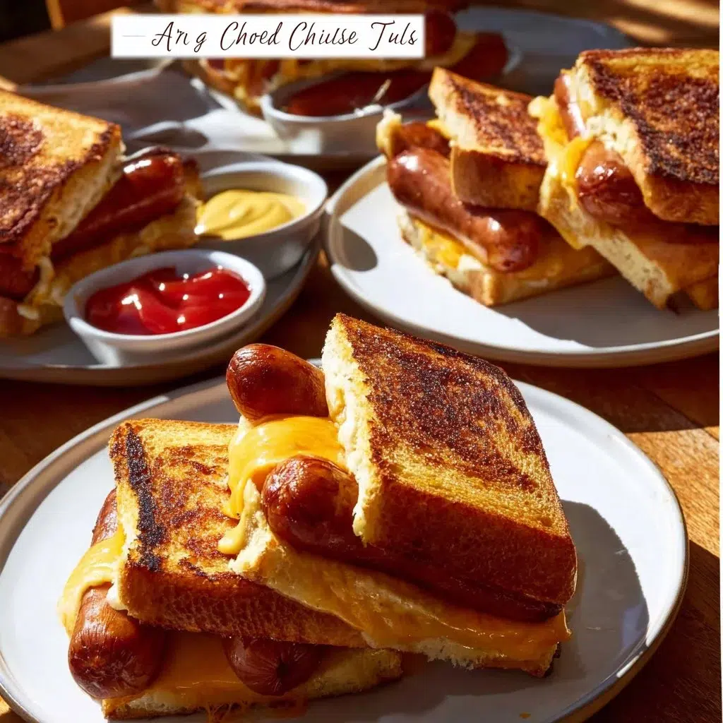 Air Fryer Grilled Cheese Hot Dogs: The Ultimate Comfort Food 8 Air fryer grilled cheese hot dogs with melted cheese and crispy edges