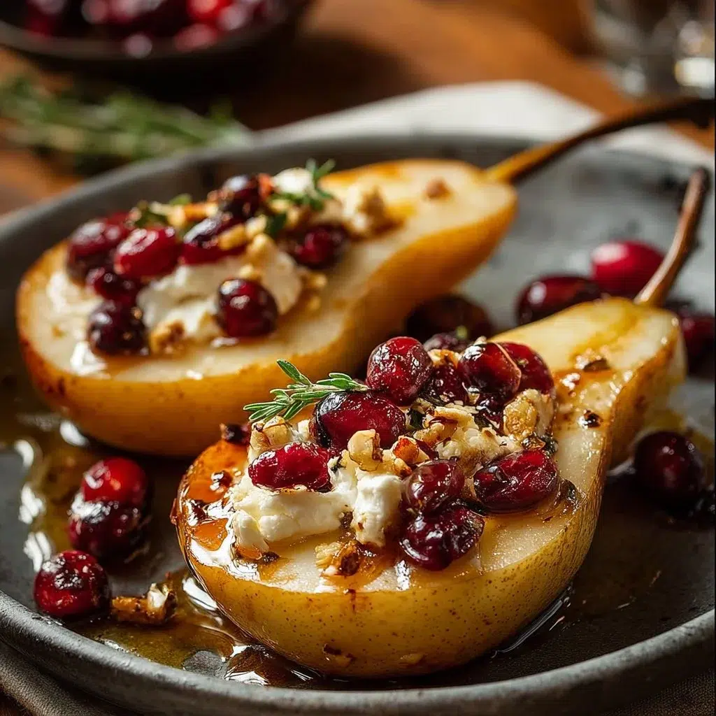 Baked Pears with Goat Cheese, Honey, and Cranberries 8 Baked Pears with Goat Cheese, Honey, and Cranberries