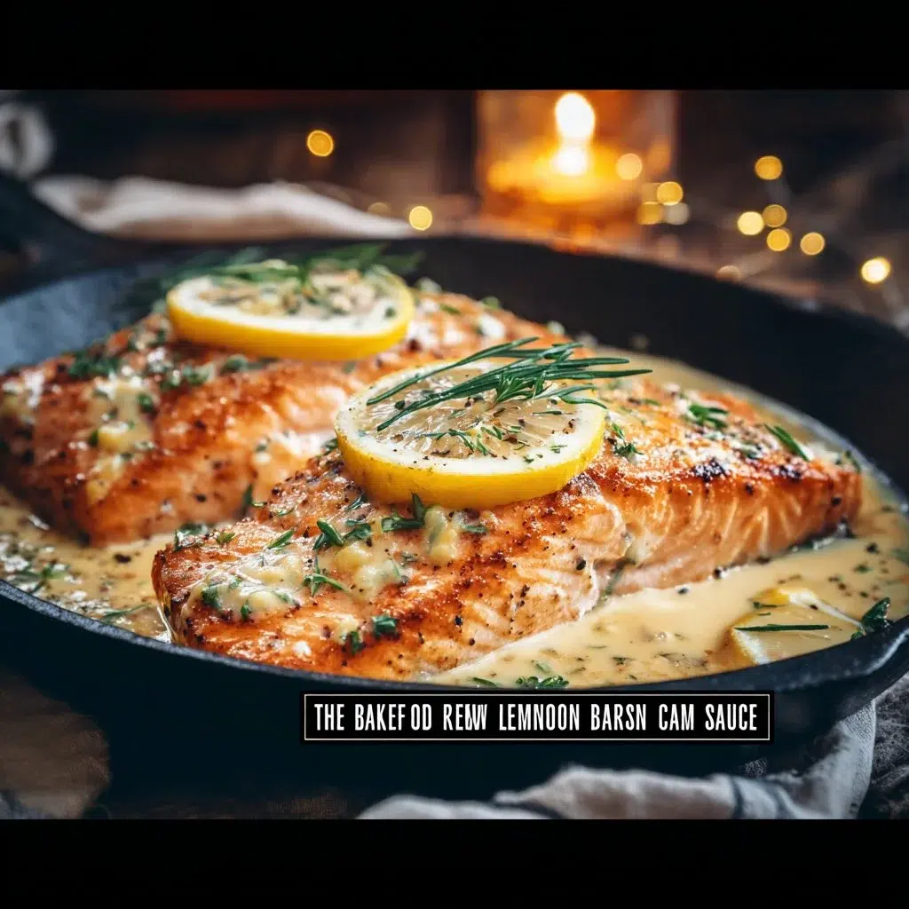 Baked Salmon with Lemon Butter Cream Sauce 11 Baked Salmon with Lemon Butter Cream Sauce