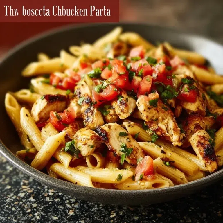 Bruschetta Chicken Pasta Recipe: A Quick and Flavorful Delight
