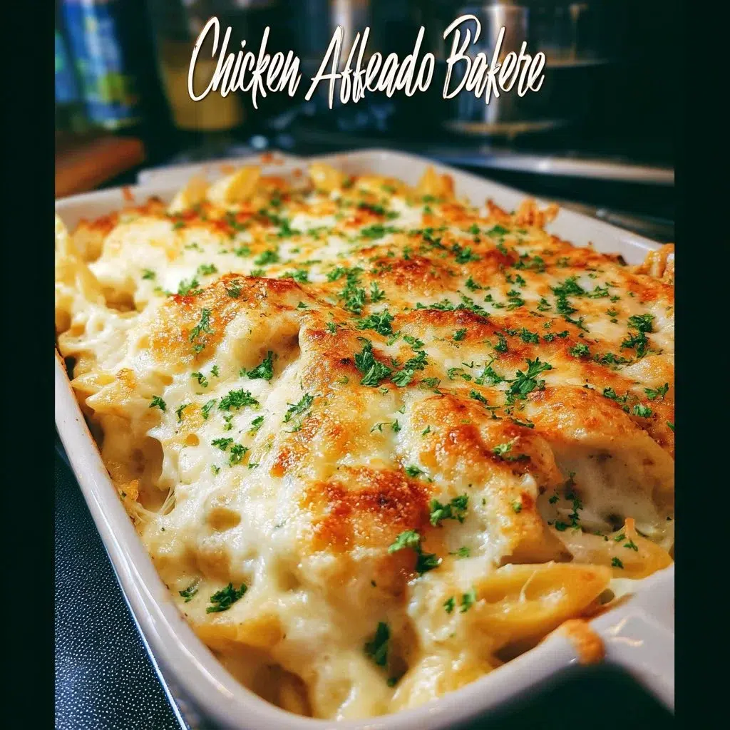 Chicken Alfredo Bake: Delicious Comfort Food for Everyone 7 Delicious Chicken Alfredo Bake served in a baking dish