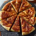 Delicious cinnamon sugar pizza topped with sweet cinnamon and sugar blend