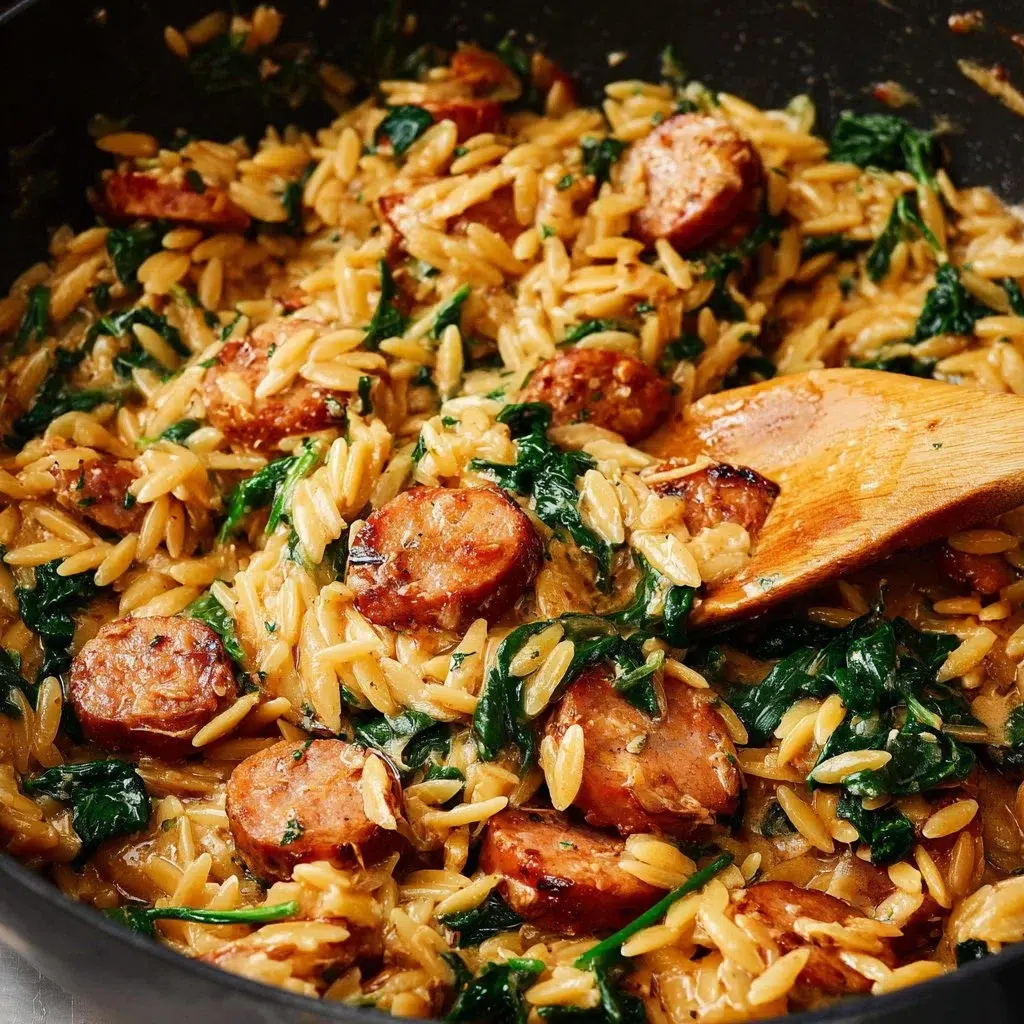 Creamy Chicken Sausage Orzo Skillet 7 Creamy Chicken Sausage Orzo Skillet