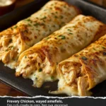 Crispy air fryer chicken wrapped in mozzarella with fresh ingredients.