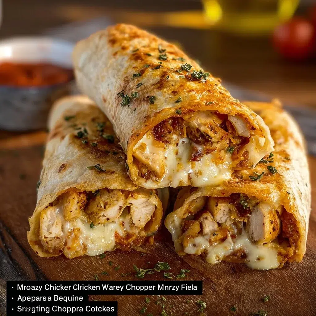 Crispy Air Fryer Chicken & Mozzarella Wraps 10 Crispy Air Fryer Chicken & Mozzarella Wraps
