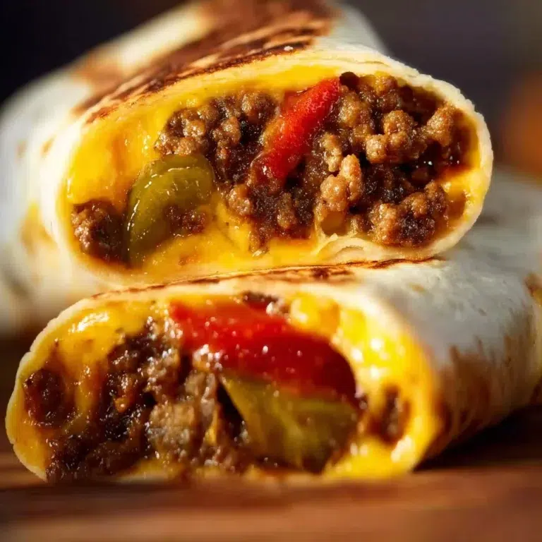 Easy Air Fryer Cheeseburger Wraps