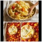 Creamy Boursin pasta served in a bowl with fresh herbs and parmesan cheese
