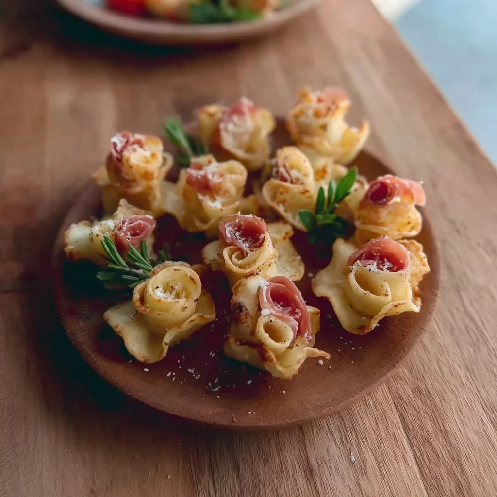 Emmental & Prosciutto Flower Bites Recipe for Easy Entertaining 10 Emmental & Prosciutto Flower Bites